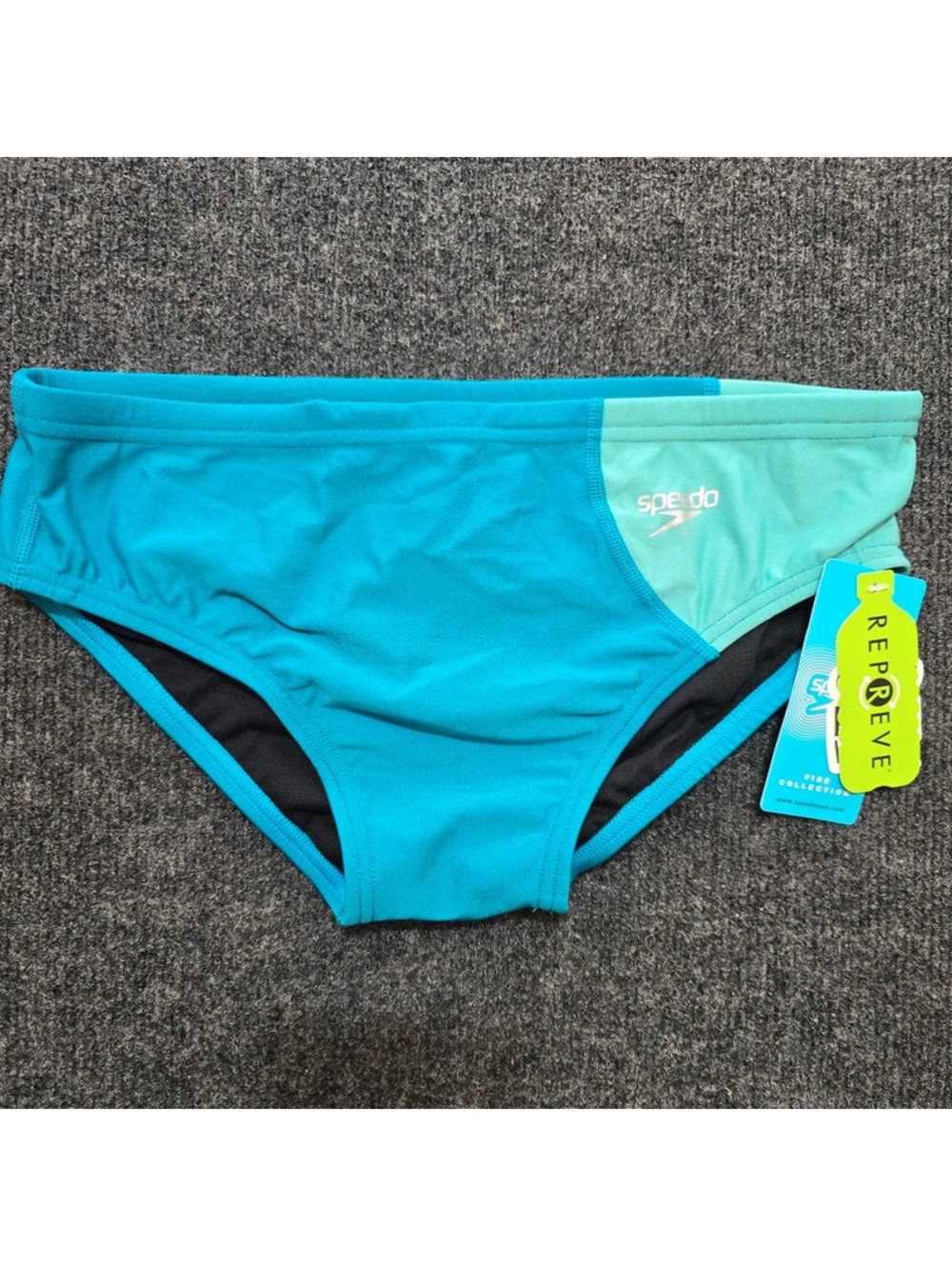 NWT Speedo Men 32 Eco Endurance Vibe Collection Swim Brief Aquarium Colorblock